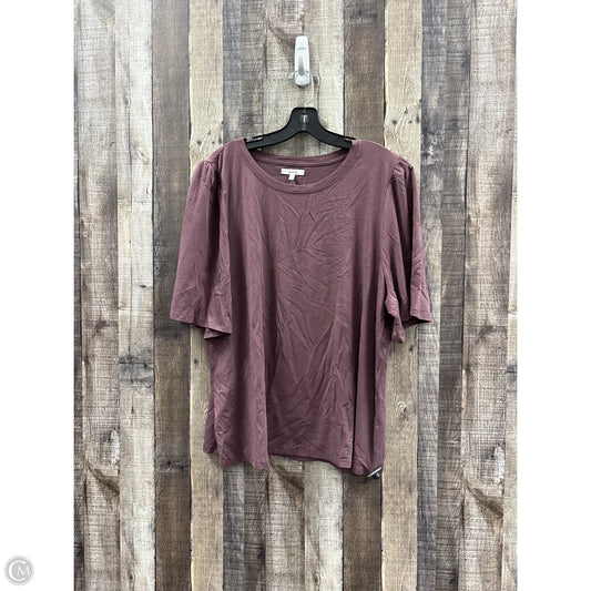 Top Short Sleeve By Maurices In Purple, Size: 1x