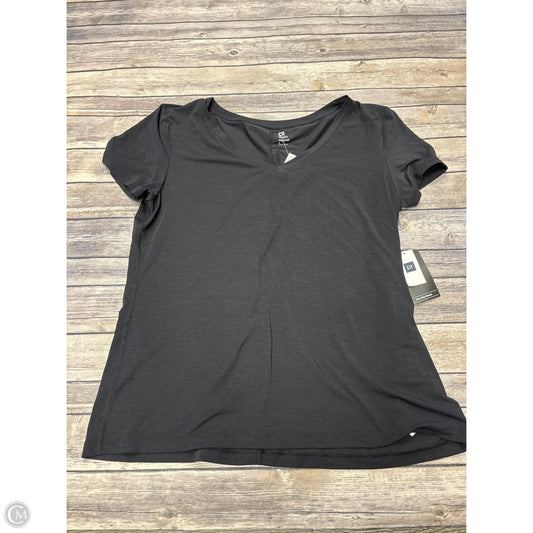 Athletic Top Short Sleeve By Gapfit In Black, Size: L
