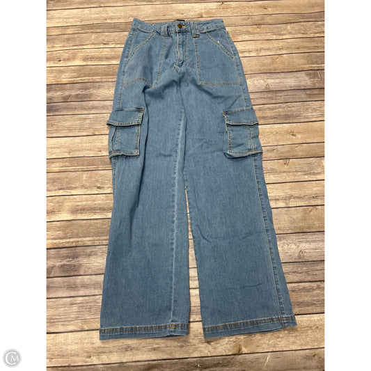 Jeans Wide Leg By Fashion Nova In Blue Denim, Size: 8