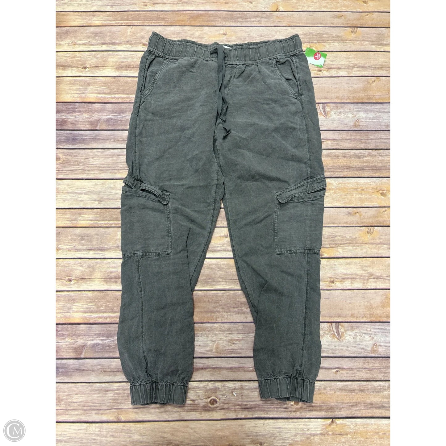 Pants Linen By C And C In Green, Size: M