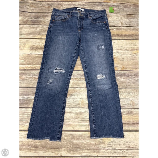 Jeans Straight By Loft In Blue Denim, Size: 8