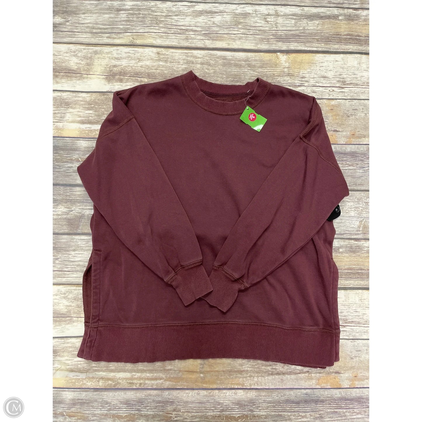Sweatshirt Collar By Aerie In Maroon, Size: S