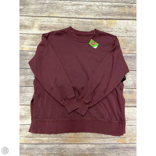 Sweatshirt Collar By Aerie In Maroon, Size: S