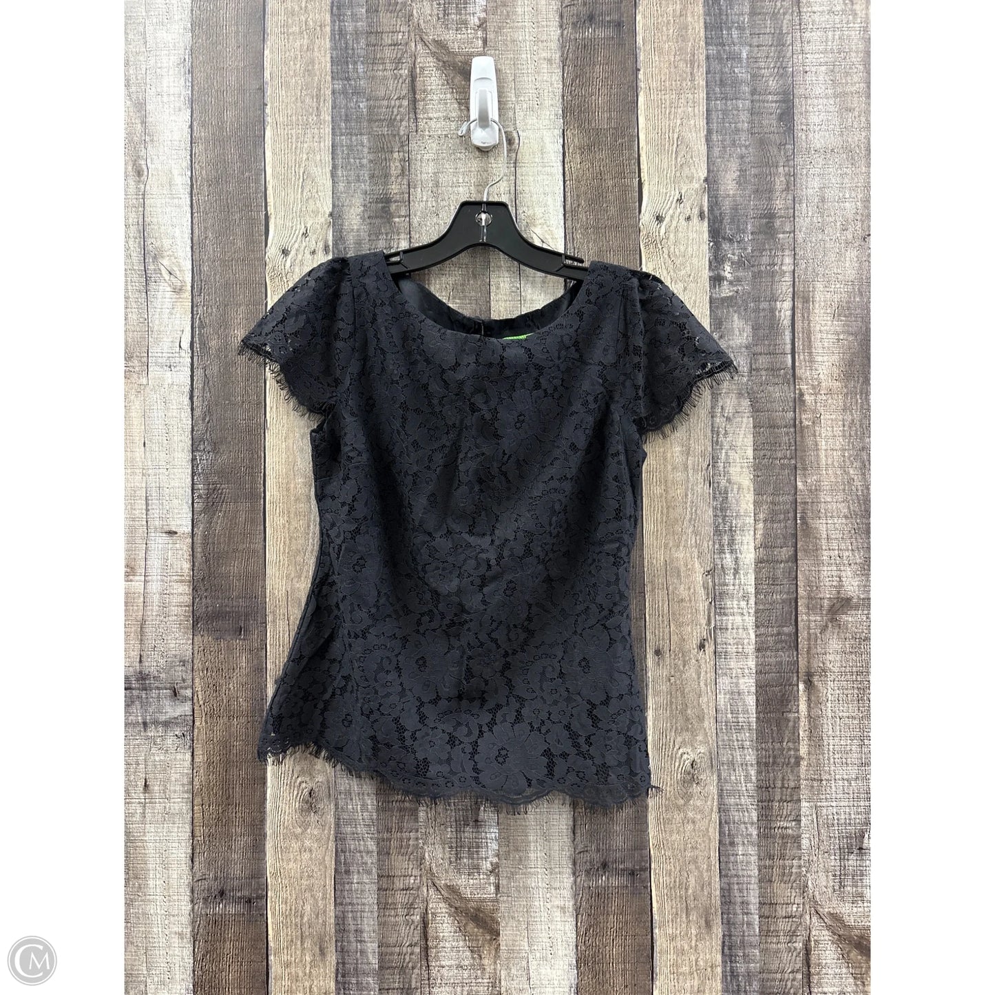 Top Short Sleeve By Cme In Black, Size: S
