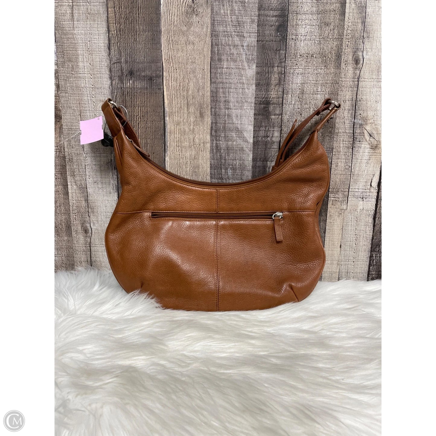 Handbag Leather By Stone Mountain, Size: Medium