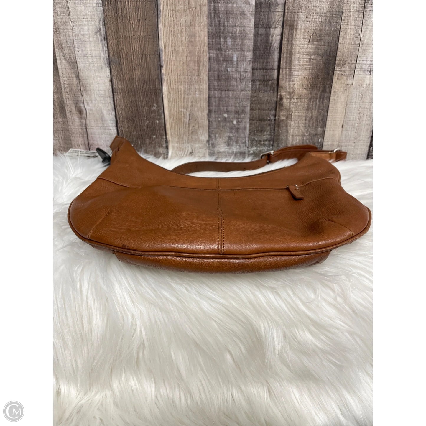 Handbag Leather By Stone Mountain, Size: Medium