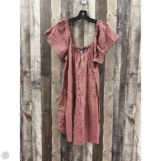 Dress Casual Midi By Old Navy In Checkered Pattern, Size: M