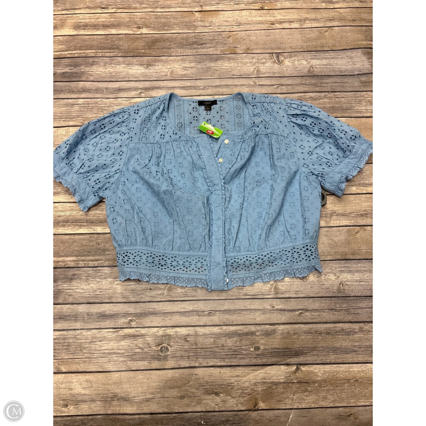 Top Short Sleeve By J. Crew In Blue, Size: L