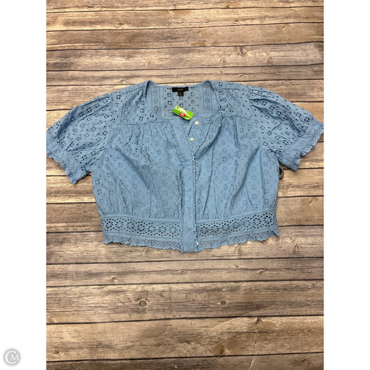Top Short Sleeve By J. Crew In Blue, Size: L