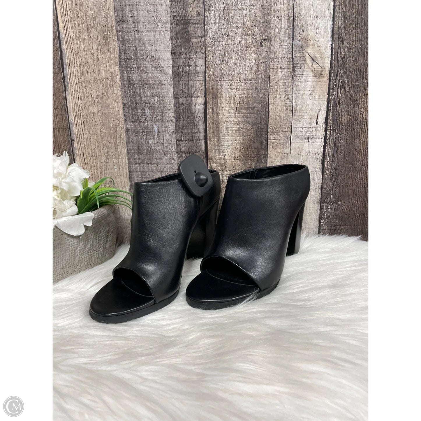 Sandals Heels Block By Cme In Black, Size: 6.5
