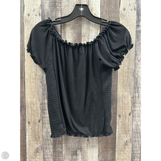 Top Short Sleeve By Cme In Black, Size: L
