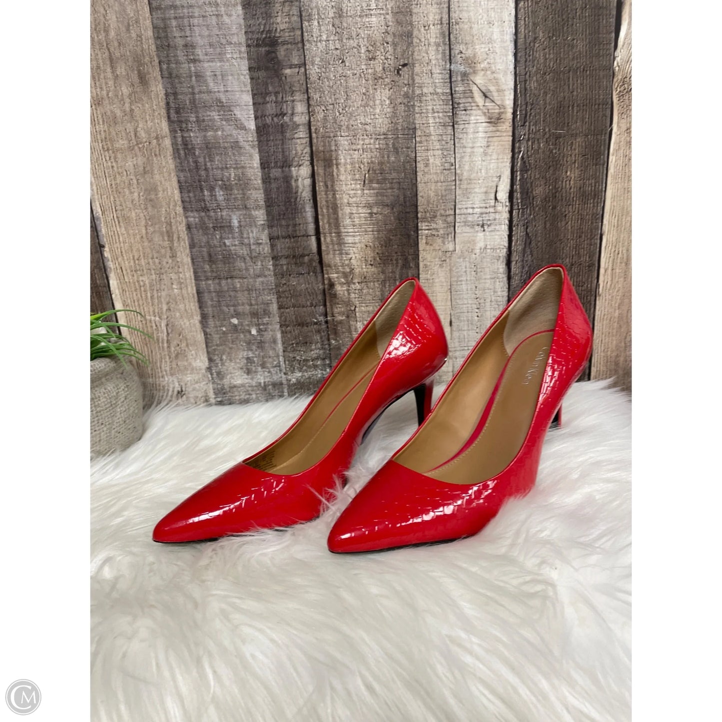 Shoes Heels Stiletto By Calvin Klein In Red, Size: 7