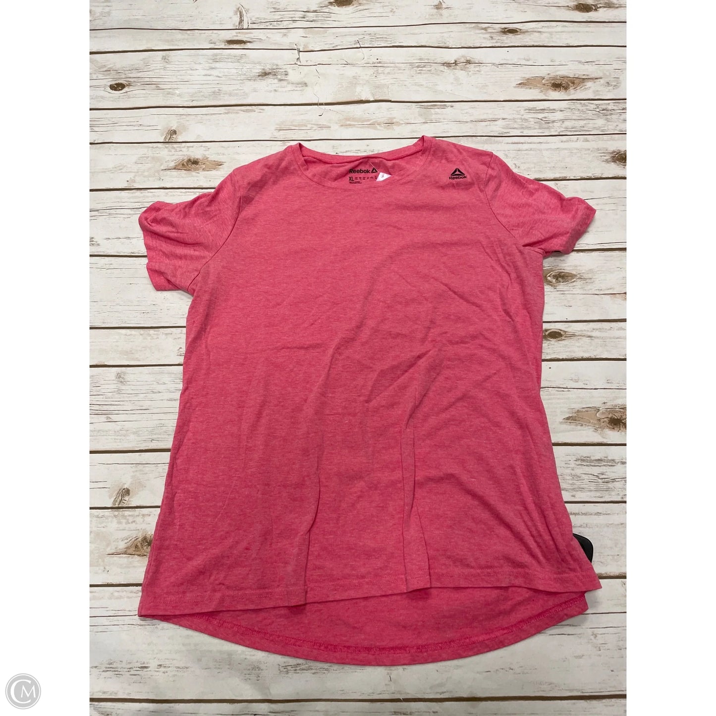 Athletic Top Short Sleeve By Reebok In Red, Size: Xl