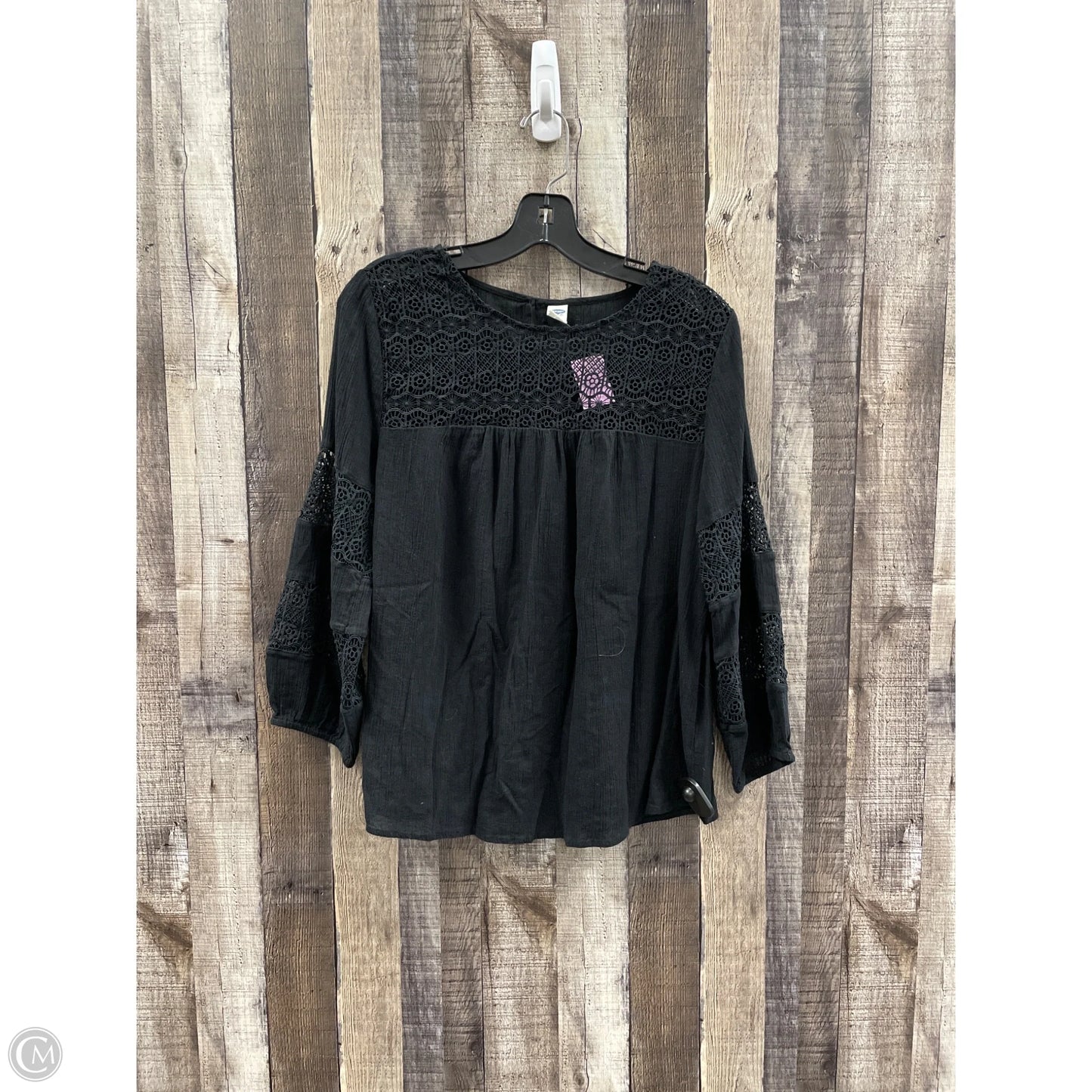 Top Long Sleeve By Old Navy In Black, Size: S