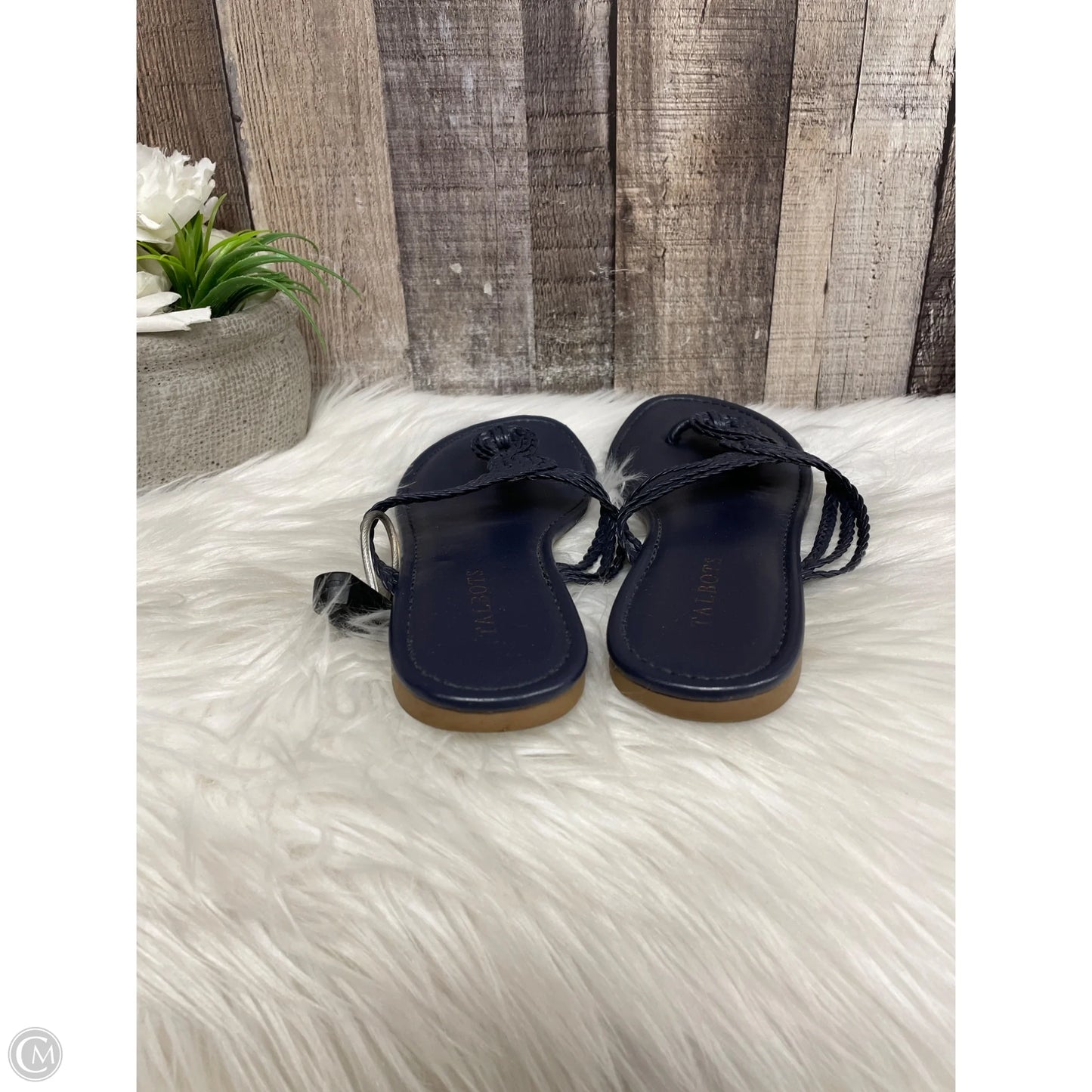 Sandals Flats By Talbots In Navy, Size: 7