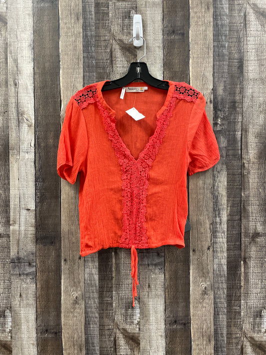 Orange Top Short Sleeve Cme, Size L