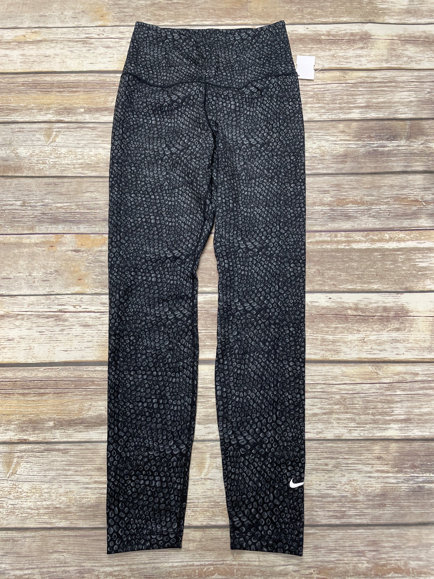 Athletic Leggings By Nike In Grey, Size: S