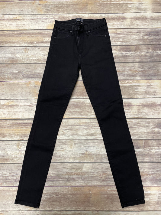 Jeans Skinny By Abercrombie And Fitch In Black, Size: 4 long