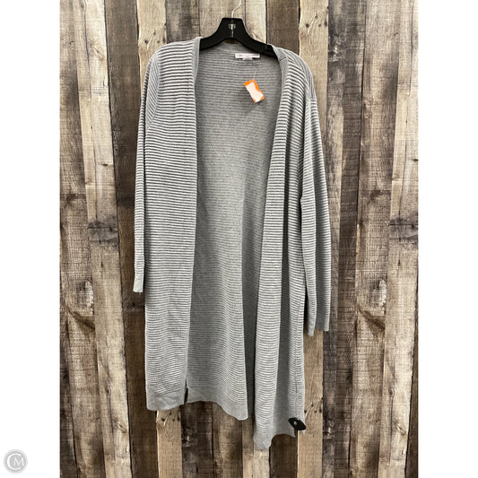 Sweater Cardigan By Allison Daley In Grey, Size: L