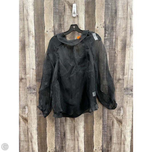 Top Long Sleeve By Banana Republic In Black, Size: L