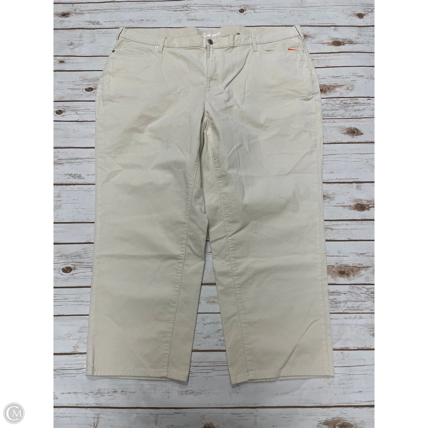 Pants Corduroy By Lands End In Ivory, Size: 26