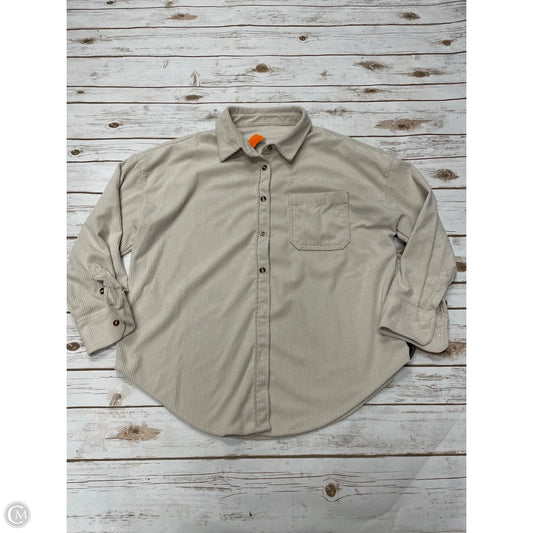 Top Long Sleeve By Cmf In Tan, Size: M