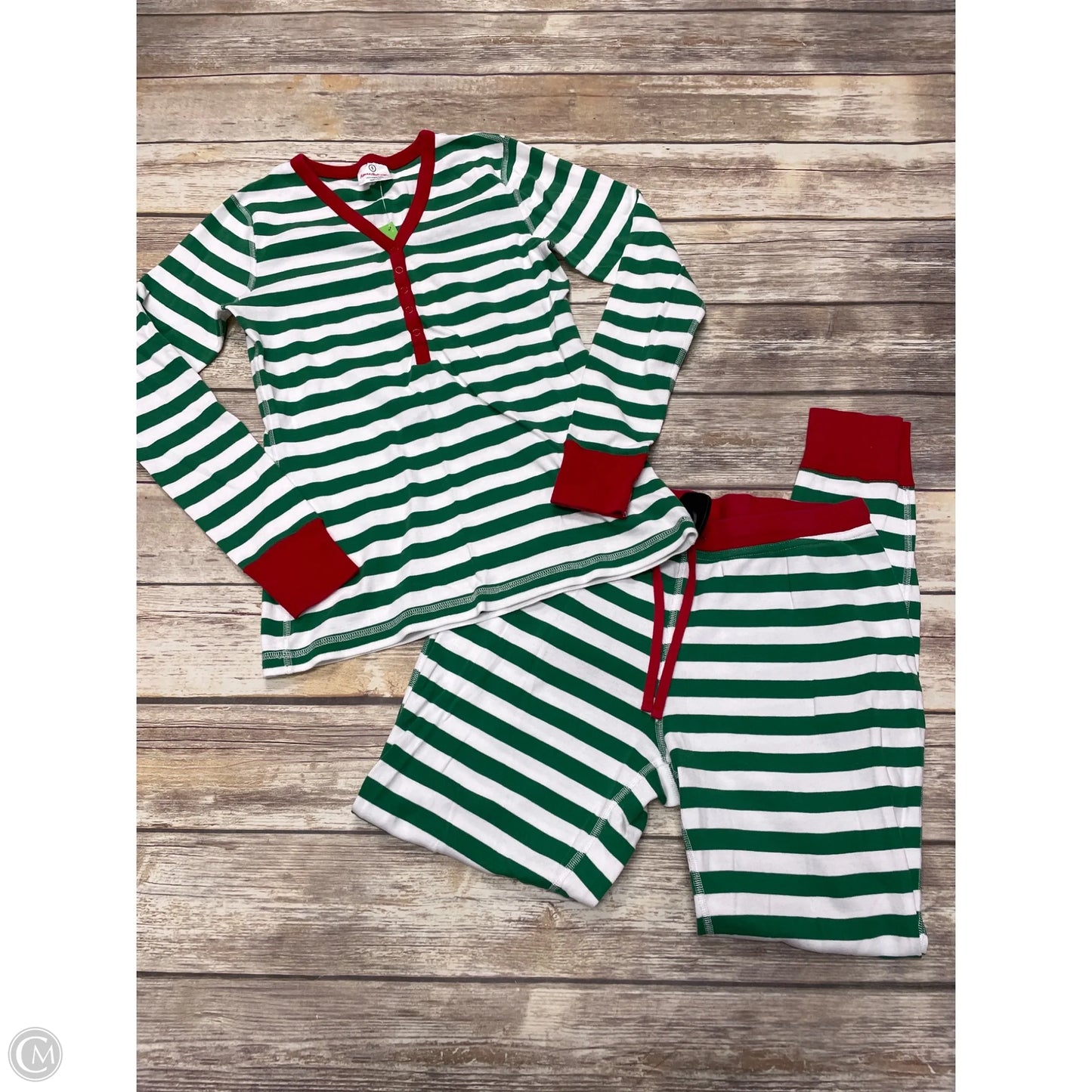 Pajamas 2pc By Cme In Green & Red, Size: S