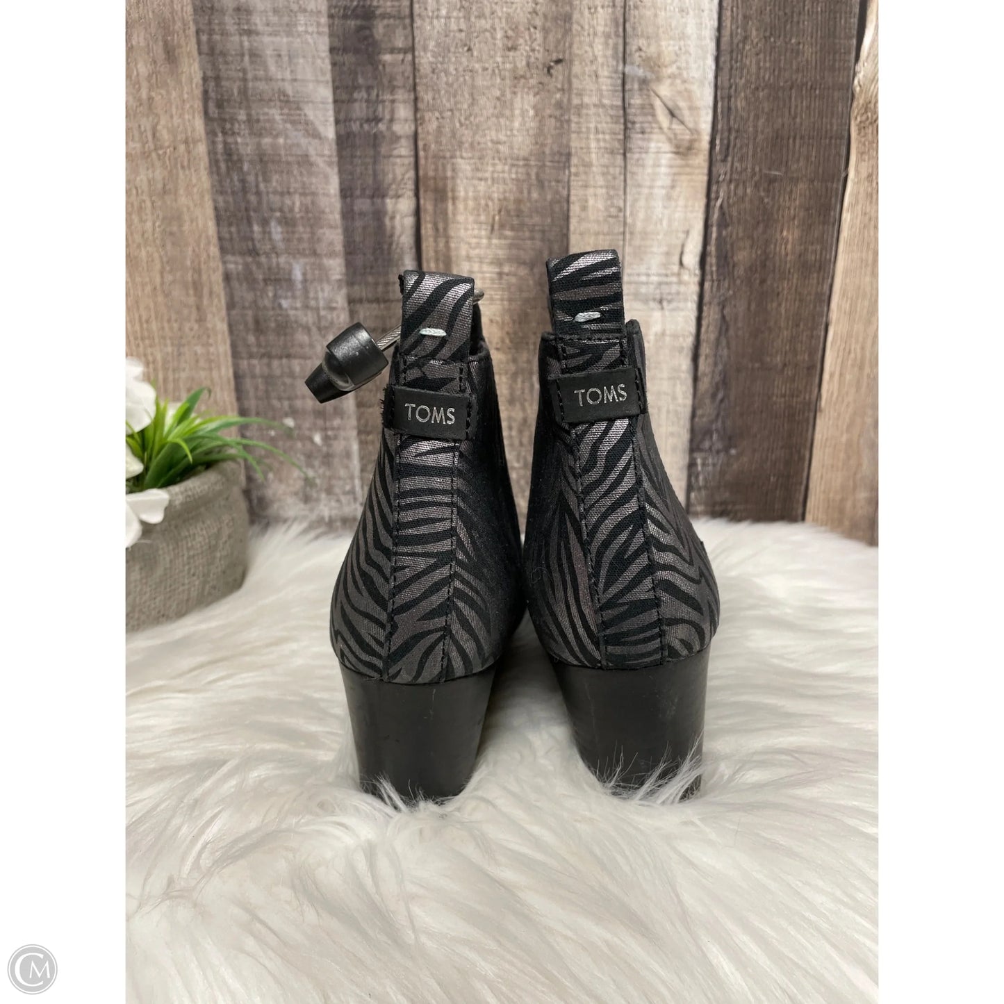Boots Ankle Heels By Toms In Black, Size: 9.5