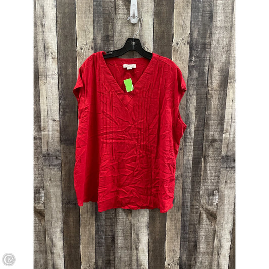 Top Short Sleeve By Coldwater Creek In Red, Size: 1x