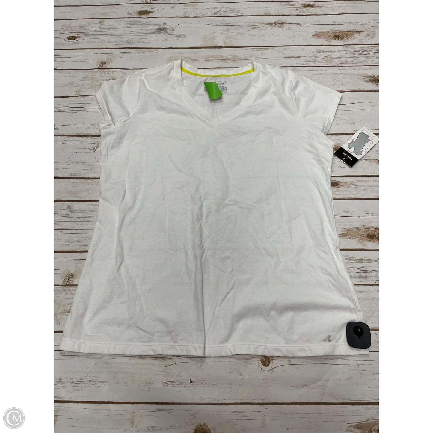Athletic Top Short Sleeve By Xersion In White, Size: Xl