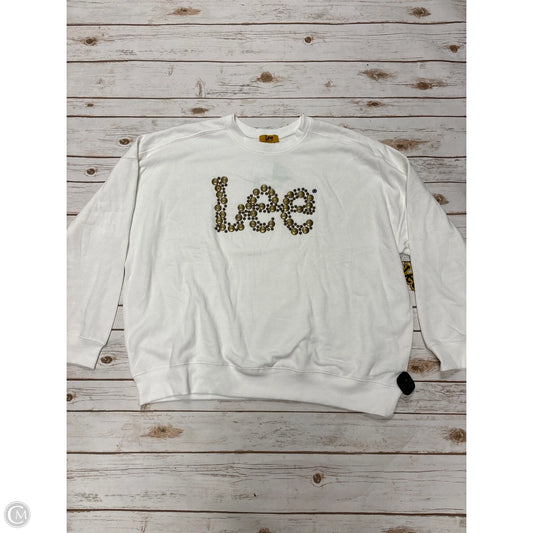 Sweatshirt Crewneck By Lee In White, Size: 1x