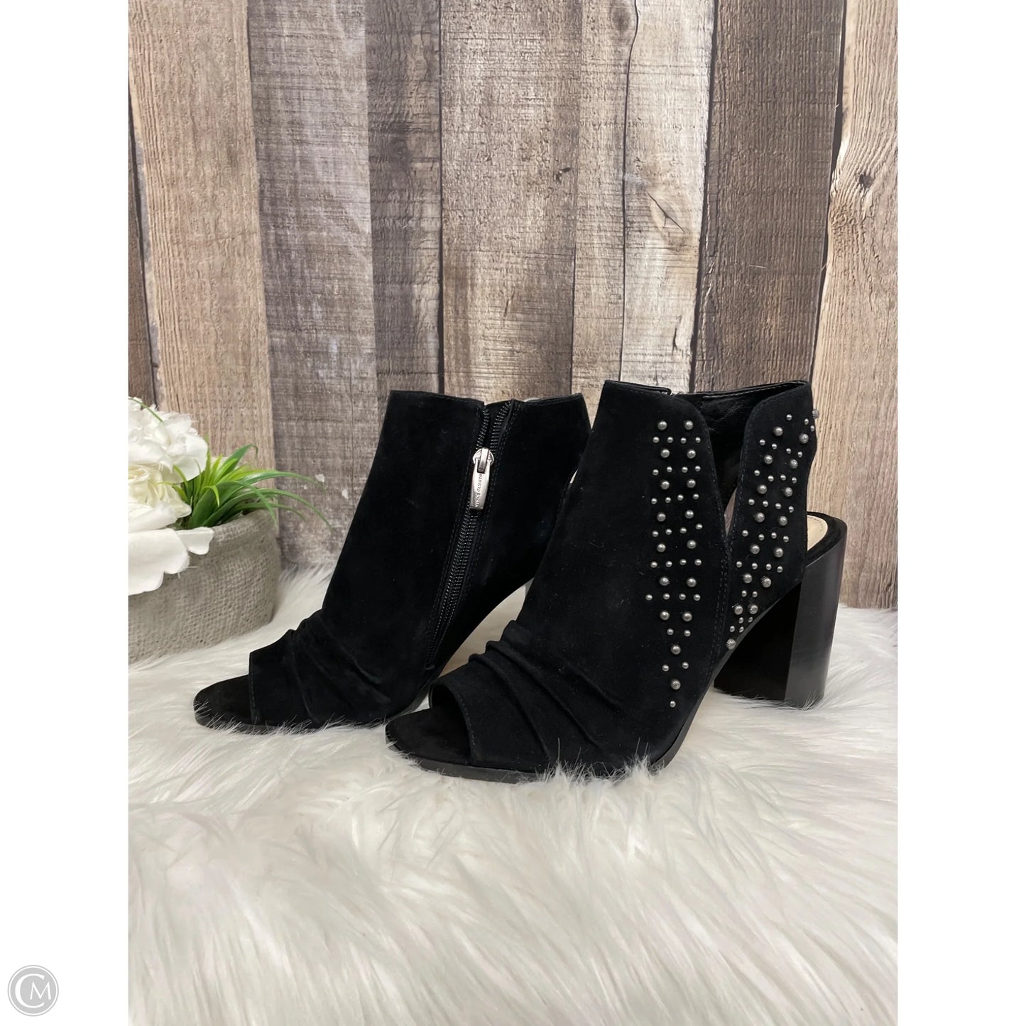 Boots Ankle Heels By Vince Camuto In Black, Size: 7.5