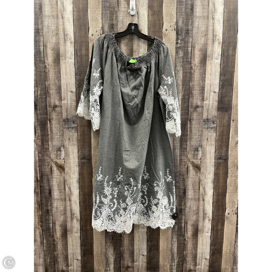 Dress Casual Short By Romans In Grey & White, Size: 2x