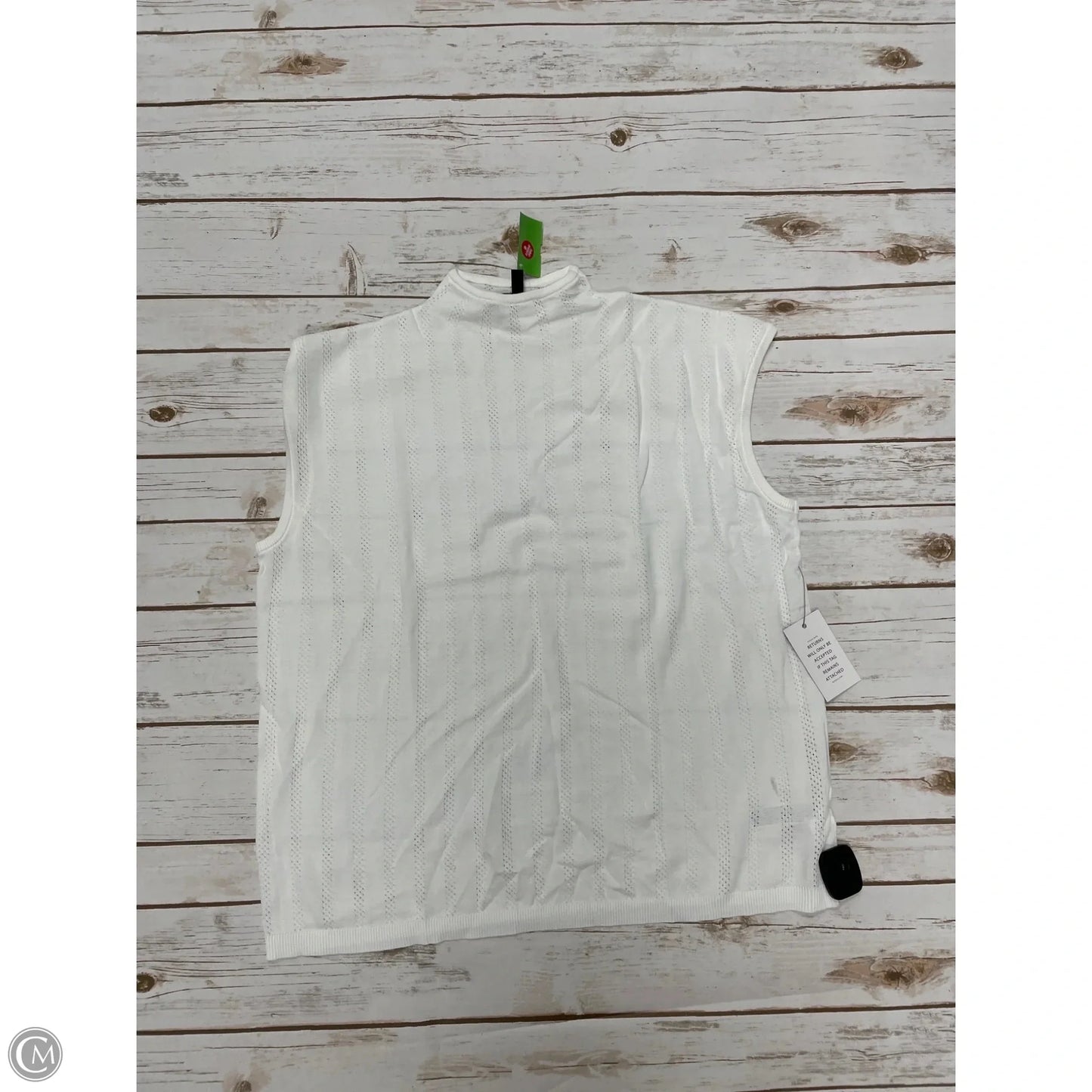 Top Sleeveless By Eloquii In White, Size: 1x