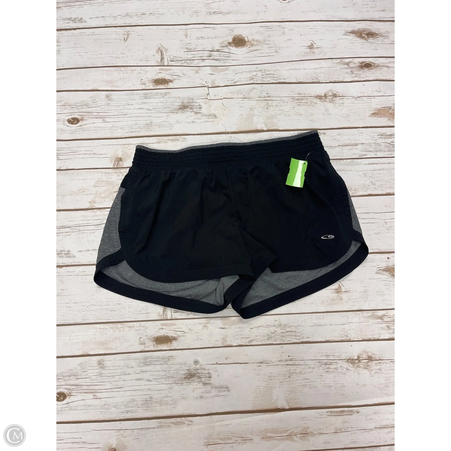Athletic Shorts By Champion In Black & Grey, Size: L