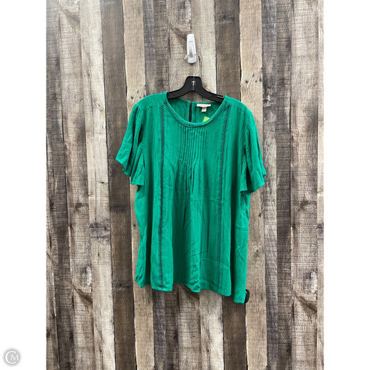 Top Short Sleeve By Knox Rose In Green, Size: L