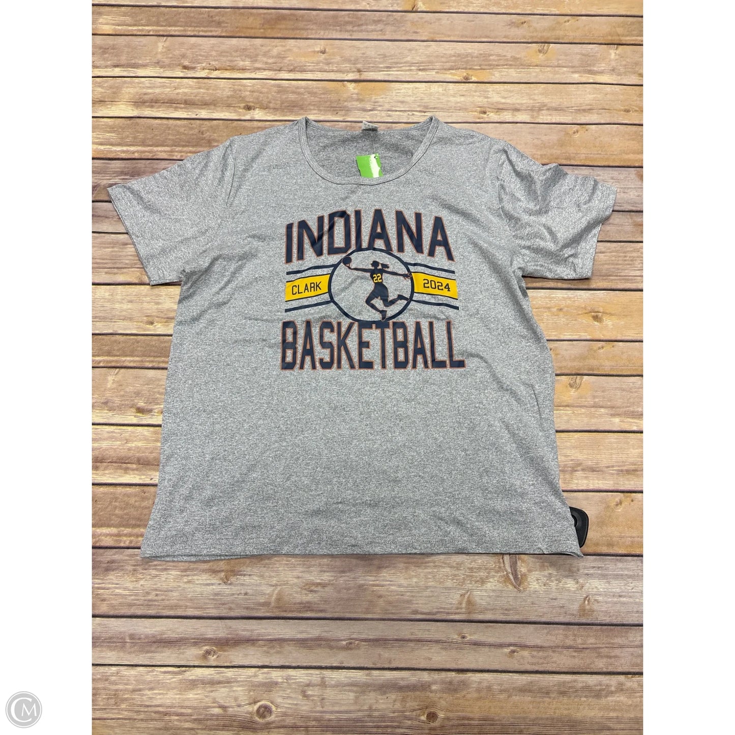 Top Short Sleeve By Cmf In Grey, Size: L