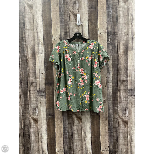 Top Short Sleeve By Old Navy In Green, Size: L