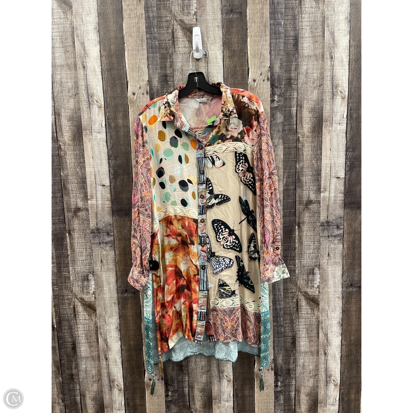 Tunic Long Sleeve By John Mark In Multi-colored, Size: Xl