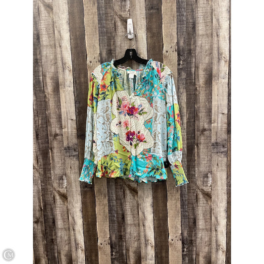Top Long Sleeve By Cme In Multi-colored, Size: M