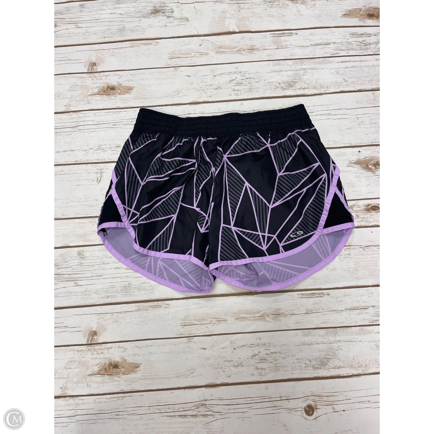 Athletic Shorts By Champion In Black & Purple, Size: M