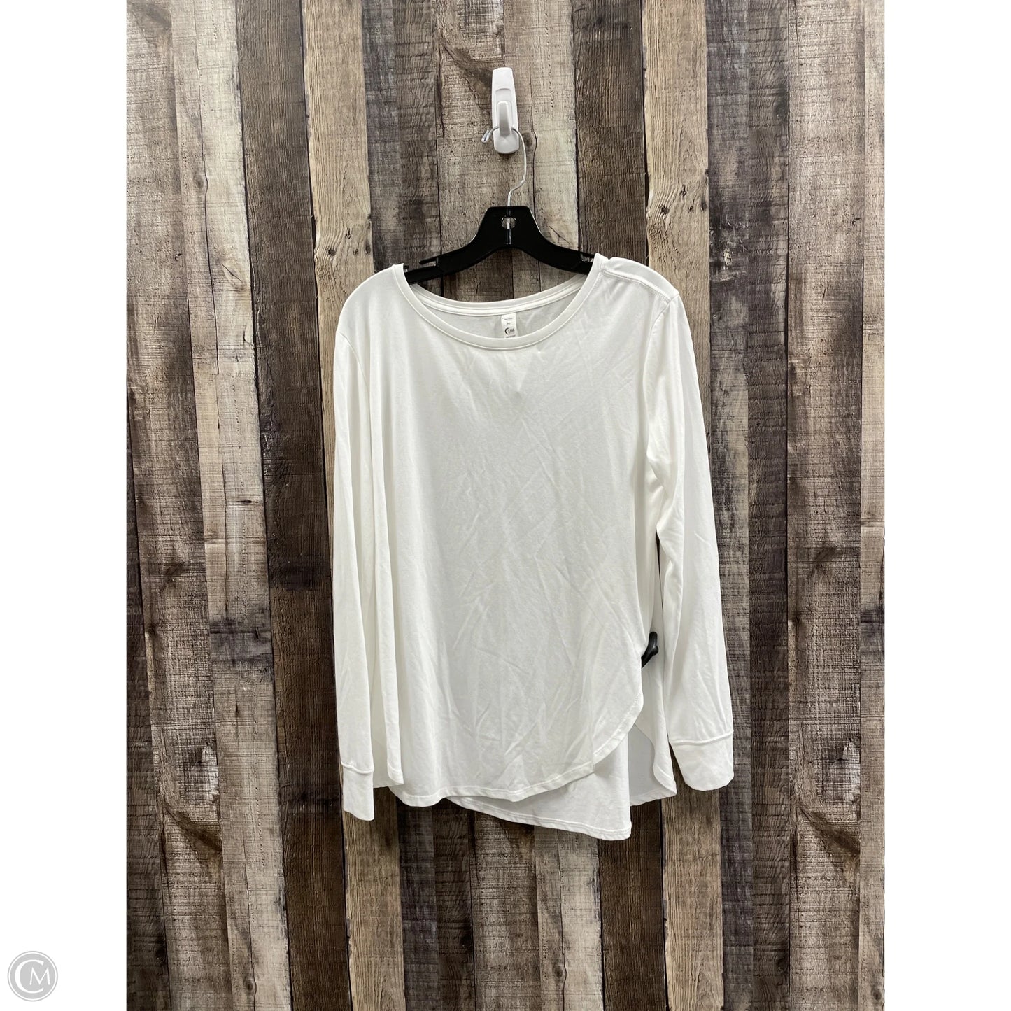 Athletic Top Long Sleeve Crewneck By Zyia In White, Size: Xl