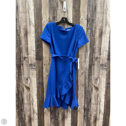 Dress Work By Calvin Klein In Blue, Size: 12p