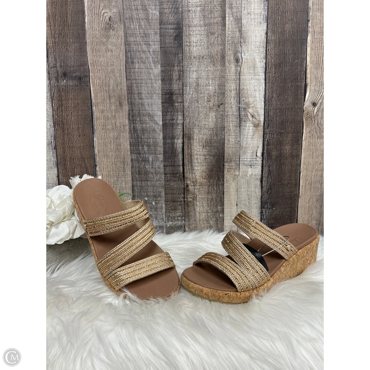 Sandals Heels Platform By Skechers In Copper, Size: 6.5