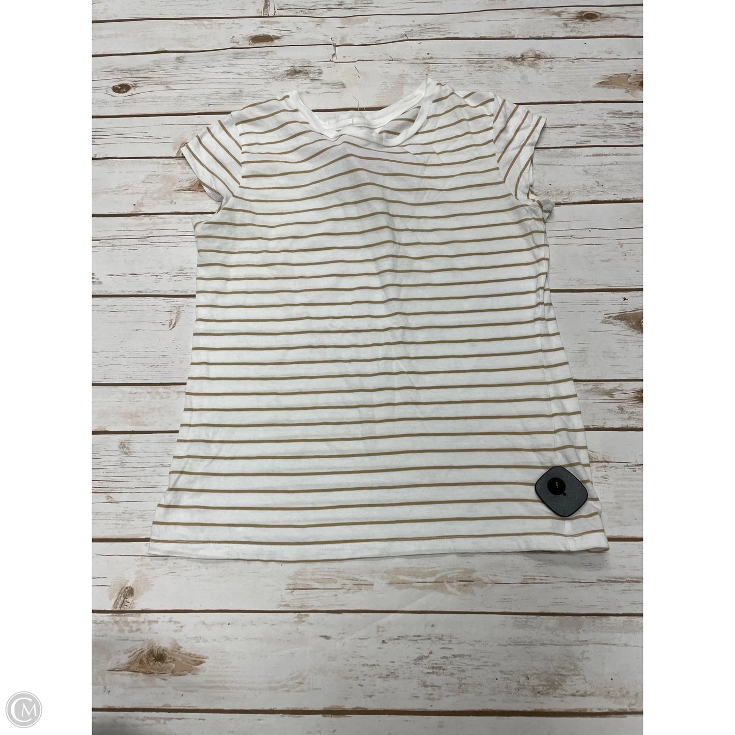 Top Short Sleeve By Universal Thread In Striped Pattern, Size: S