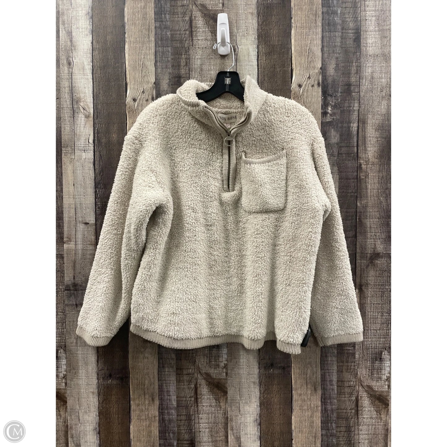 Jacket Faux Fur & Sherpa By Knox Rose In Ivory, Size: S