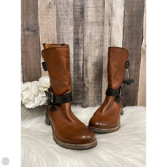 Boots Mid-calf Flats By Clarks In Brown, Size: 6