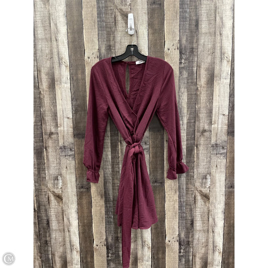 Dress Casual Short By Spin In Maroon, Size: S