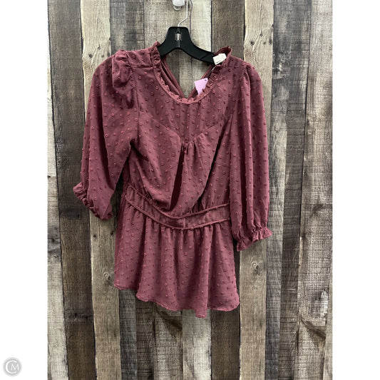 Top 3/4 Sleeve By Monteau In Mauve, Size: M