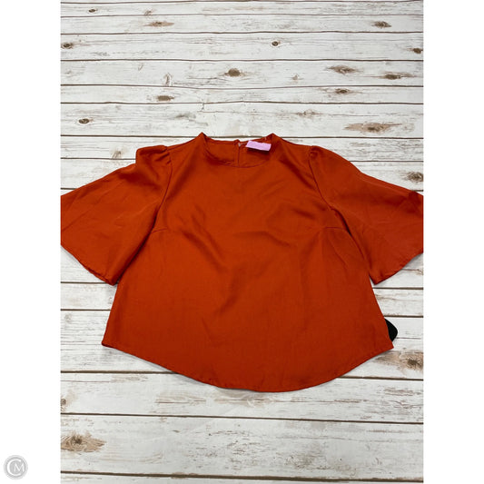 Top Short Sleeve By Cme In Orange, Size: M